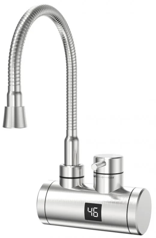 Нагревател за вода ELITE EHSD-2585, Метал, Въртене на 360, Цифров дисплей, IPX4, Сребрист