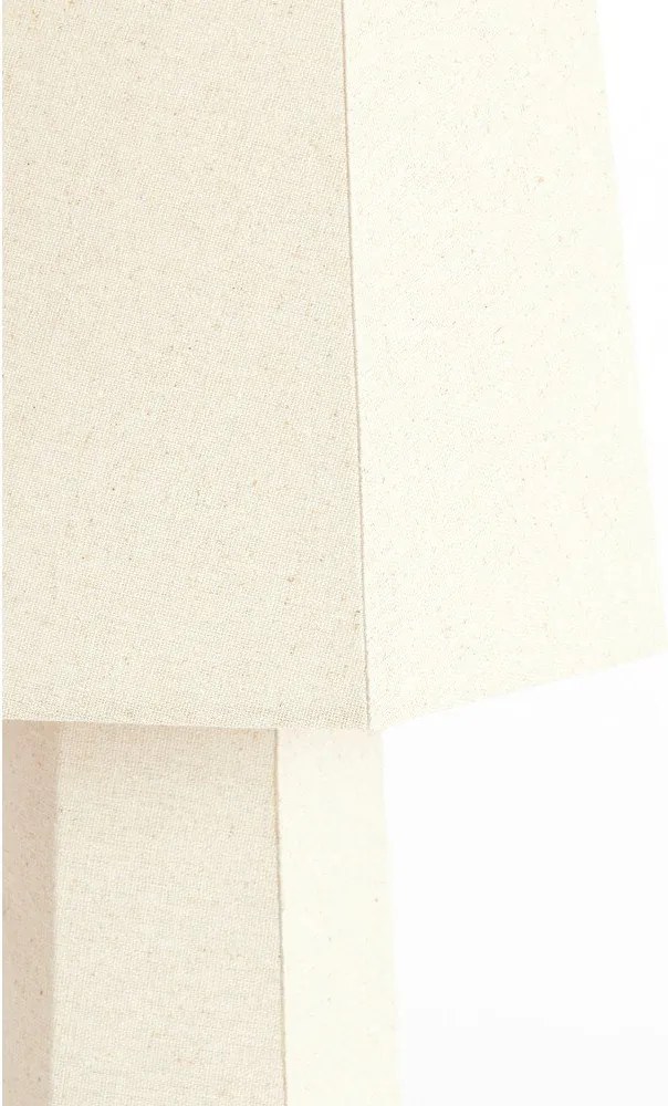 Кремава настолна лампа с текстилен абажур (височина 50 cm) Musabo – Light & Living