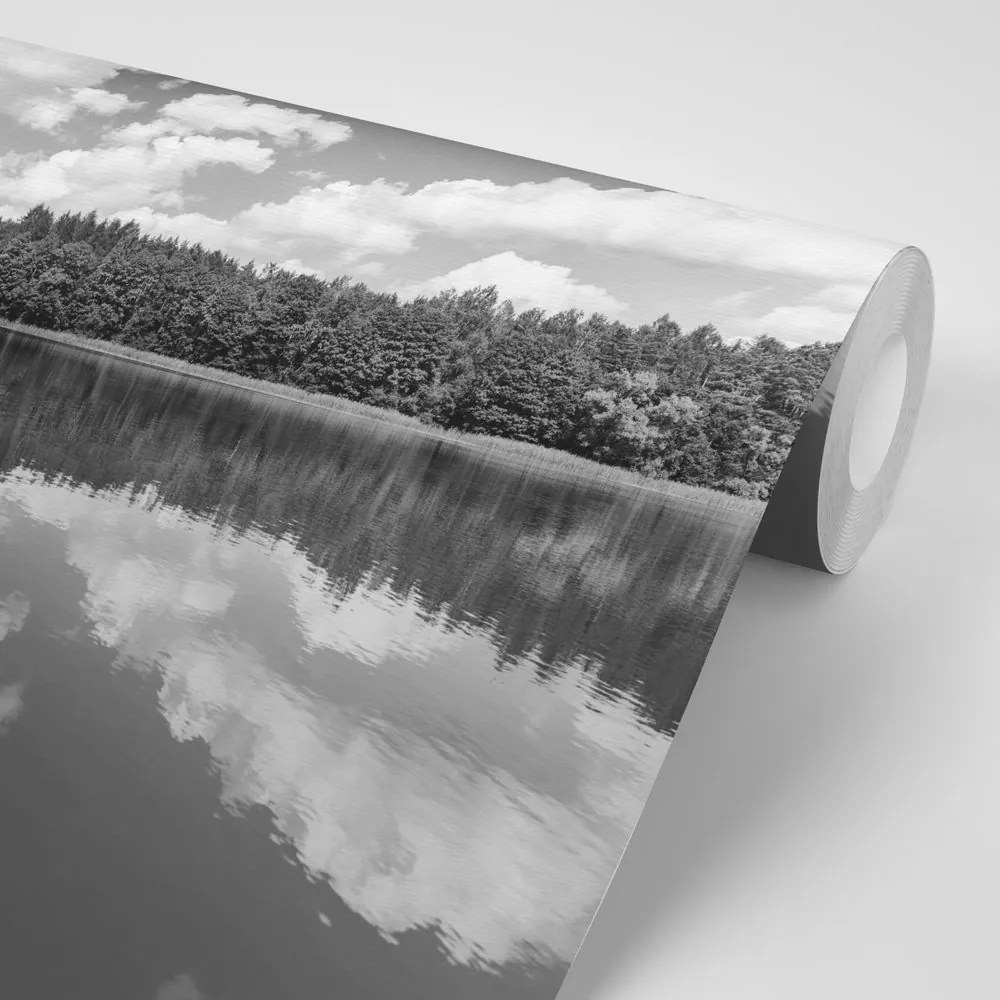 Самозалепващ фототапет – Черно-бяло езеро през лятото