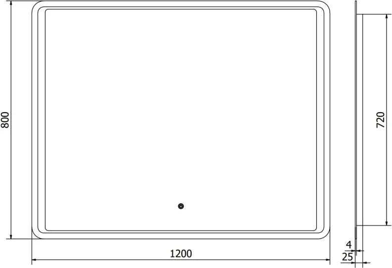 Mexen Zusa осветено огледало за баня 120 x 80 см, LED 6000K, против изпаряване