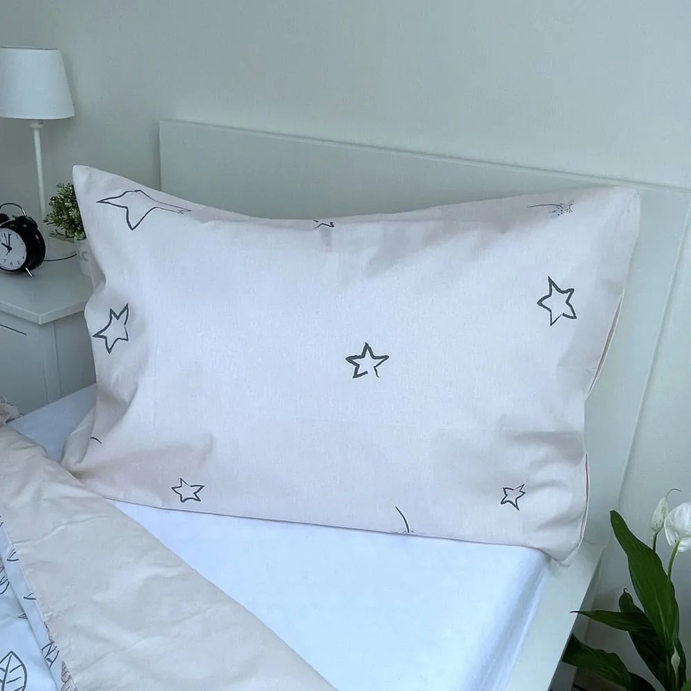 Светложълто единично памучно детско спално бельо със светещ ефект 140x200 cm Lion King "Best friends" – Jerry Fabrics