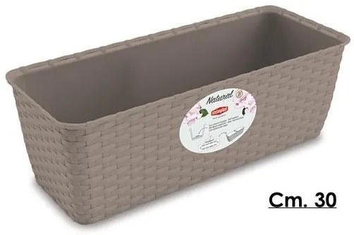Stefanplast - Сандъче за цветя Natural Line 30 см - беж