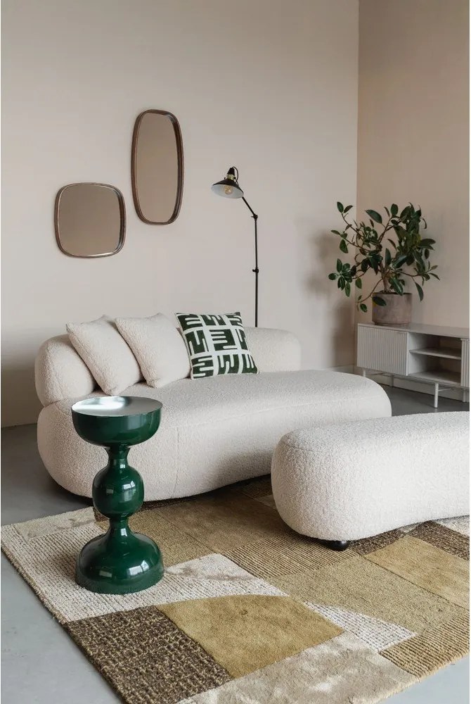 Кремава подплатена пейка от прежда с примки от букле Noxx – White Label