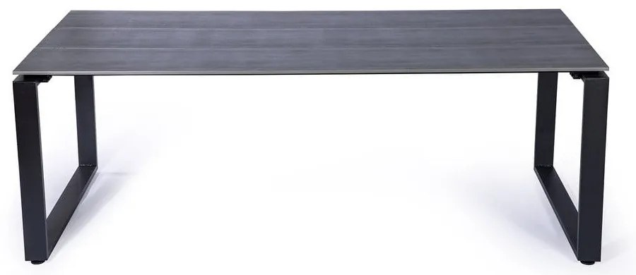 Комплект от 4 ратанови стола за хранене Gabriela и черна маса Strong - Bonami Essentials