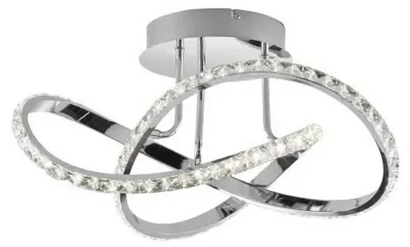 LED полилей за повърхностен монтаж ABRO LED/26W/230V с възможност за димиране, лъскав хром