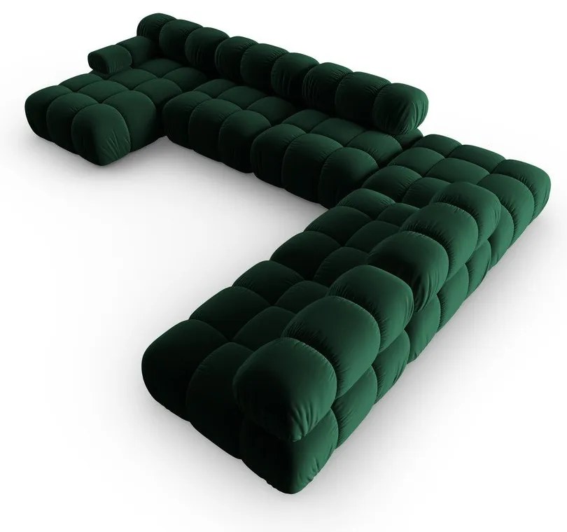 Зелен кадифен диван 379 cm Bellis - Micadoni Home