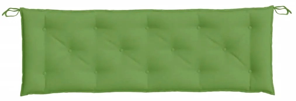 Възглавница за градинска пейка меланж зелена 150x50x7 см плат