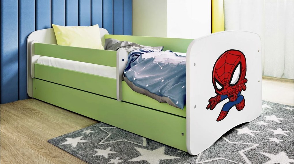 Детско легло Babydreams Cartoon-Prasino-180 x 80-Spiderman