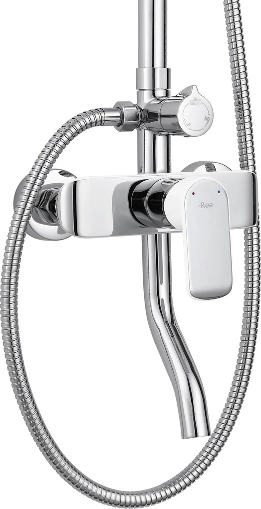 Комплект за душ REA BLOOM WHITE CHROME