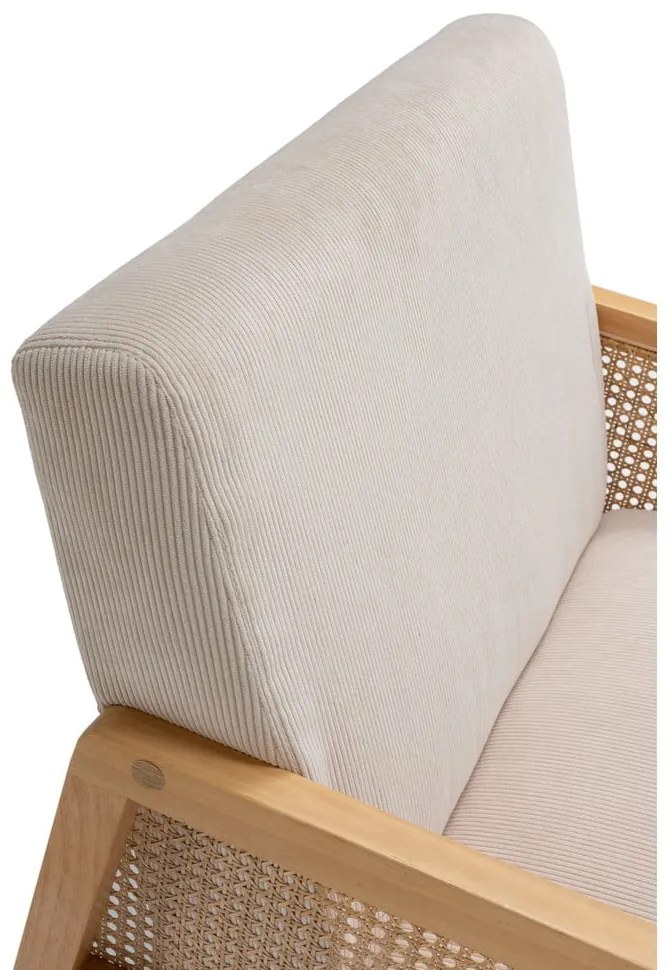 Бежов велурен фотьойл Debra – Marckeric