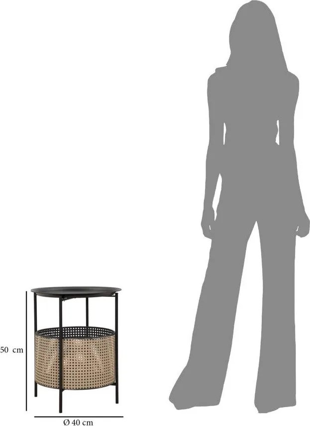 Метална кръгла странична масичка ø 40 cm Osaka – Mauro Ferretti