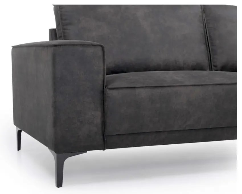 Тъмносив диван от изкуствена кожа 224 см Copenhagen - Scandic