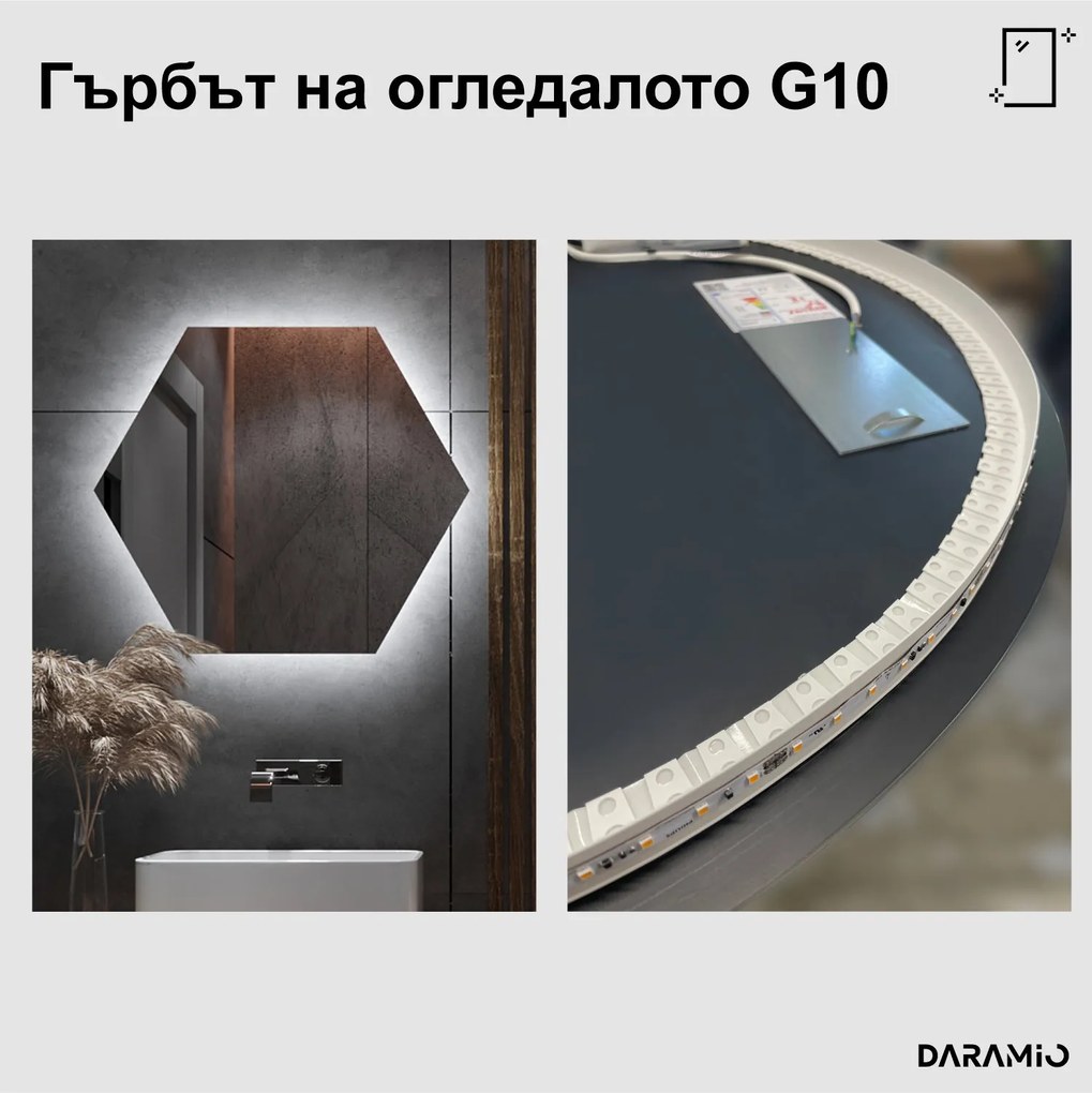 Асиметрично огледало с LED осветление G10