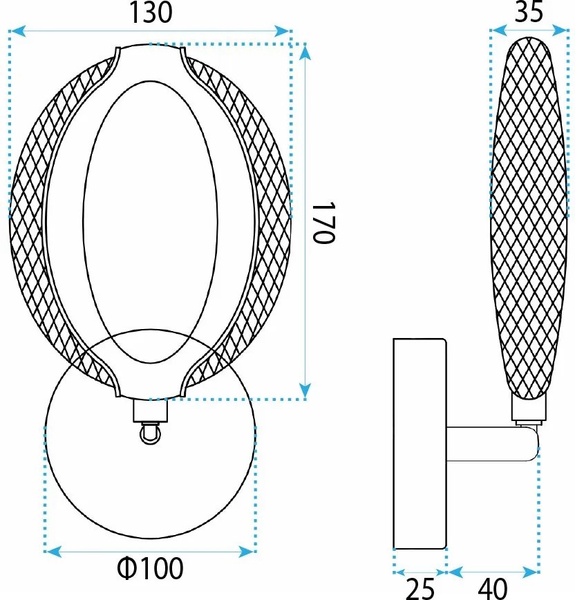 СТЕНЕН LED АПЛИК G174-W GOLD