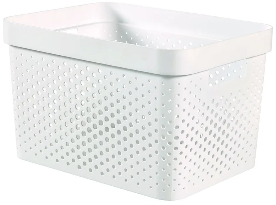 Бяла кошница за съхранение Dots, 17 L Infinity - Curver