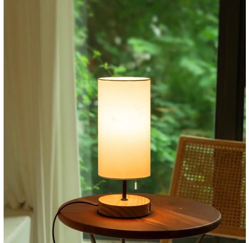 Aigostar настолна лампа с USB, 1xE27/40W/230V, бежова