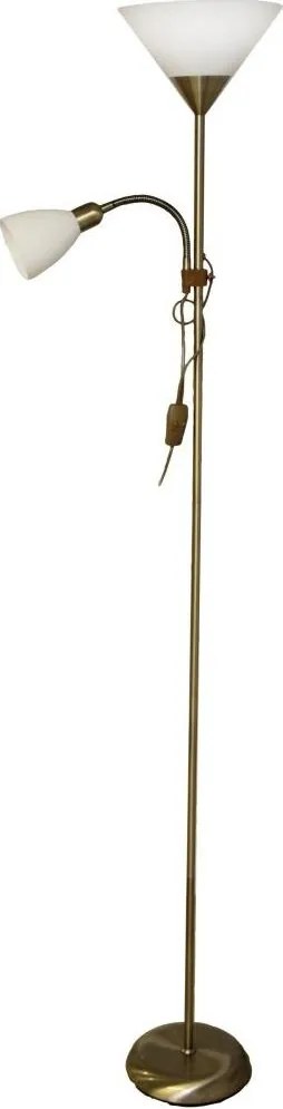 Стояща лампа WENDY 1xE27/100W/230V + 1xE14/40W месинг