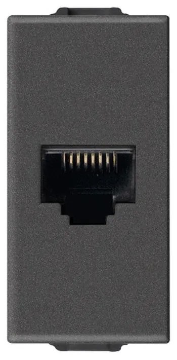 VIMAR 09339.16.CM RJ45 Интернет розетка кат.6A Netsafe FTP, Карбон мат, 1M  NEVE UP