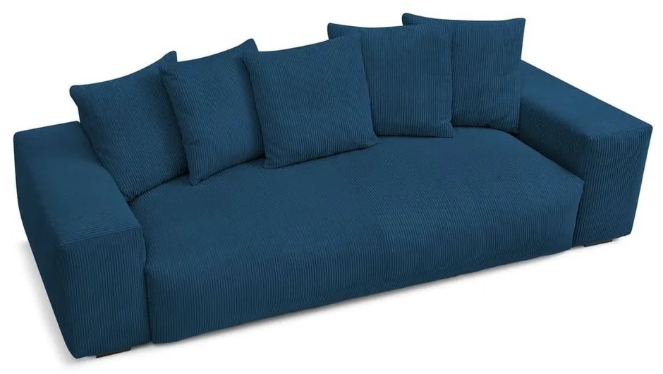 Тъмносин диван от рипсено кадифе 280 cm Voltaire – Bobochic Paris