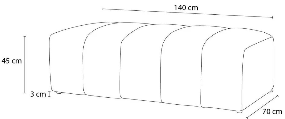 Тъмносива табуретка от прежда с примки от букле Annecy – Bobochic Paris
