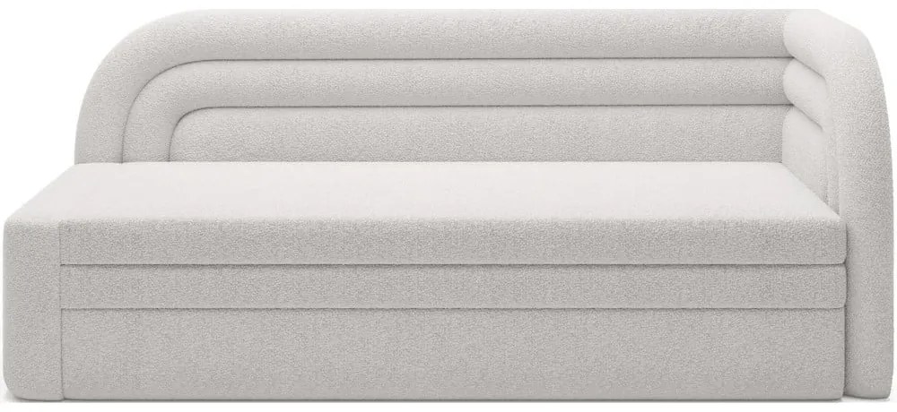 Кремав сгъваем/с място за съхранение диван от прежда с примки от букле десен ъгъл 223 cm Fabillo – ELTAP