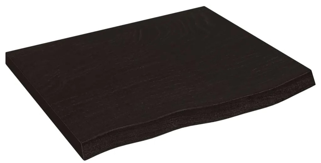 3156411 vidaXL Плот за маса тъмнокафяв 60x50x(2-4) см обработен масивен дъб