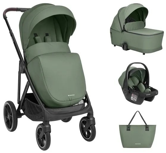 Комбинирана бебешка количка 3в1 Chiara KIKKABOO - Army Green