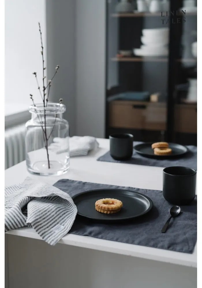 Тъмно сива ленена подложка, 35 x 45 cm - Linen Tales