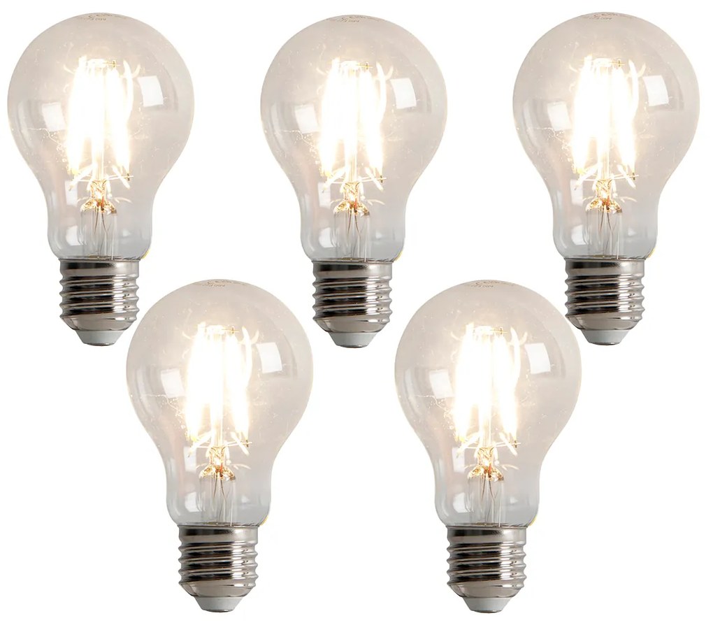 Комплект от 5 димируеми LED крушки E27 3-степенно 5W 500lm 2700K