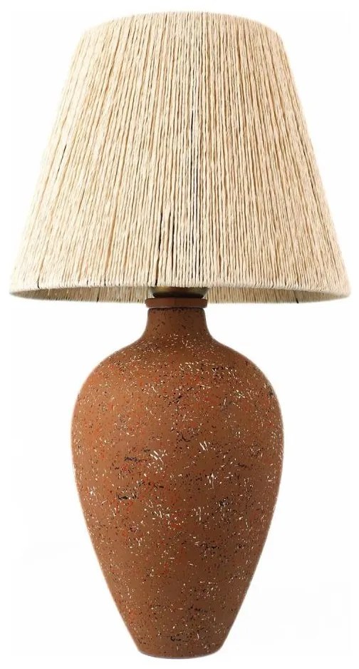 Настолна лампа 1xE27/40W/230V кафяв/кремав