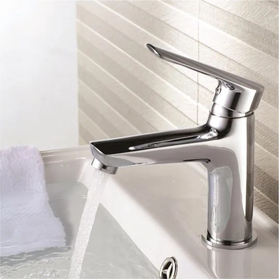 Стоящ смесител за умивалник ДАНИСТА LEAD FREE ICF 1279198, Inter Ceramic, метални сплави, хром, 16.6х15.8х12х6см