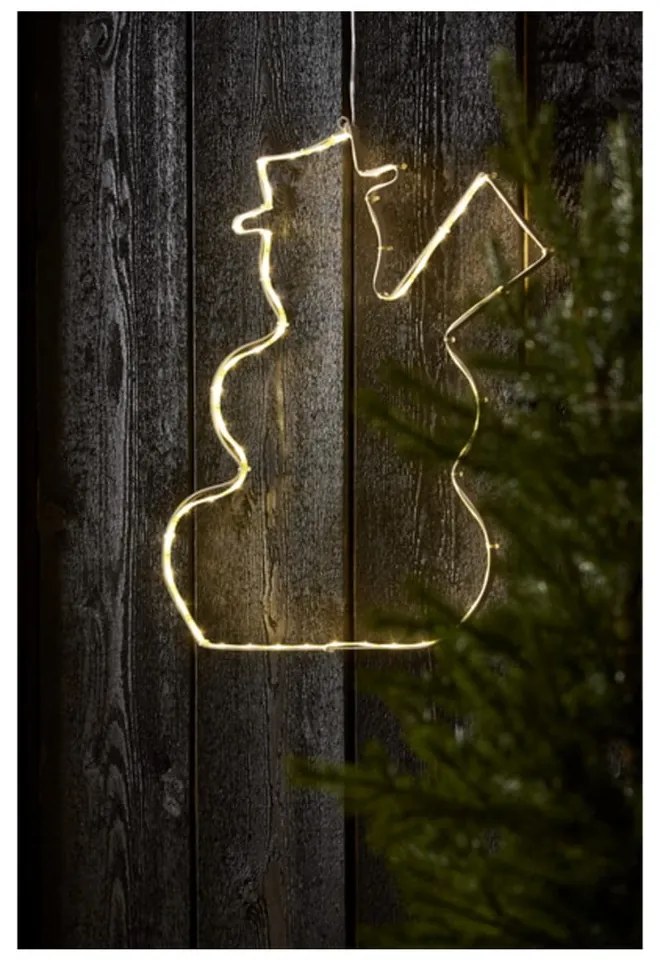 Висяща LED декорация Lumiwall Snowman, височина 50 cm - Star Trading