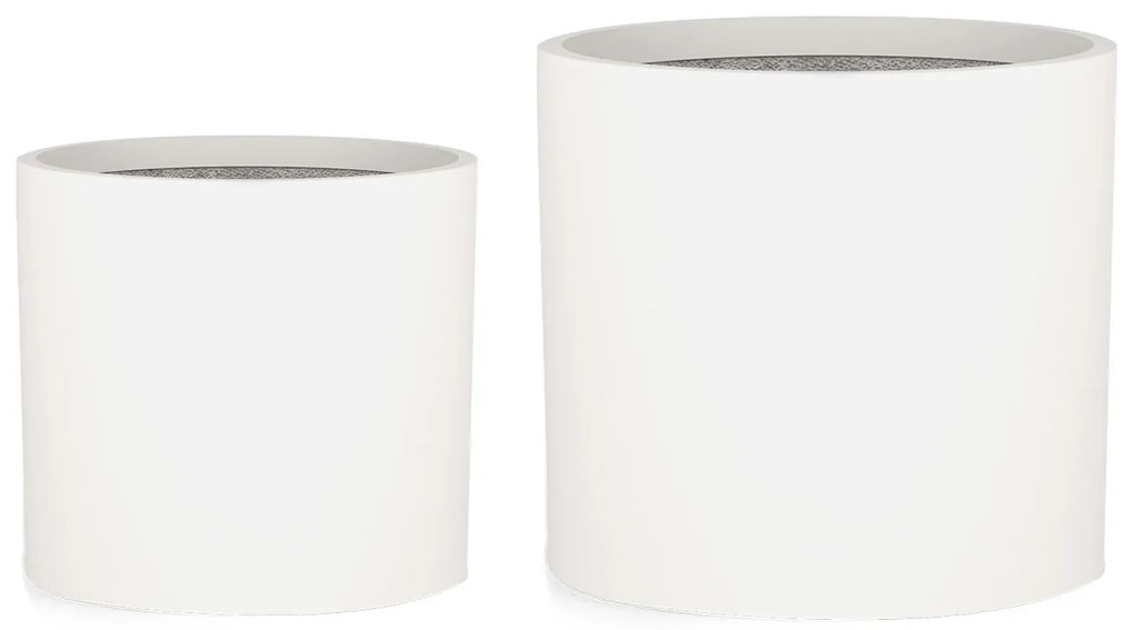 Blumfeldt Gendt, саксия, горна саксия, комплект от 2 броя, размери L / XL, фибростъклен материал, интериор / екстериор