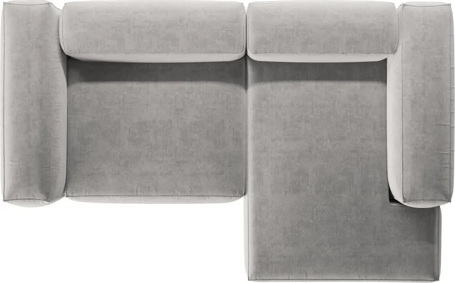 Светлосив ъглов диван (десен ъгъл) Bergamo – Cosmopolitan Design