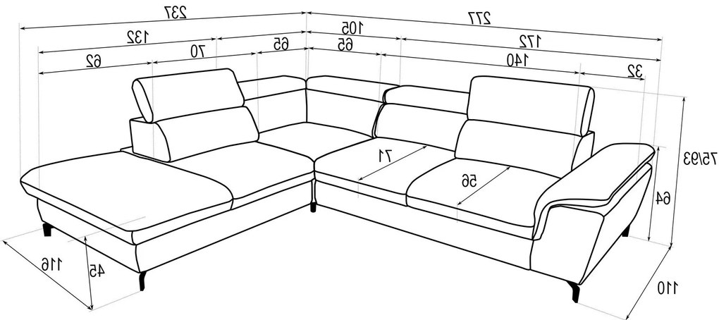 Ъглов диван Alegar-Somon-Right