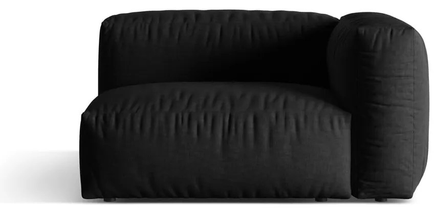 Черен модул за диван (десен ъгъл) Martina – Micadoni Home