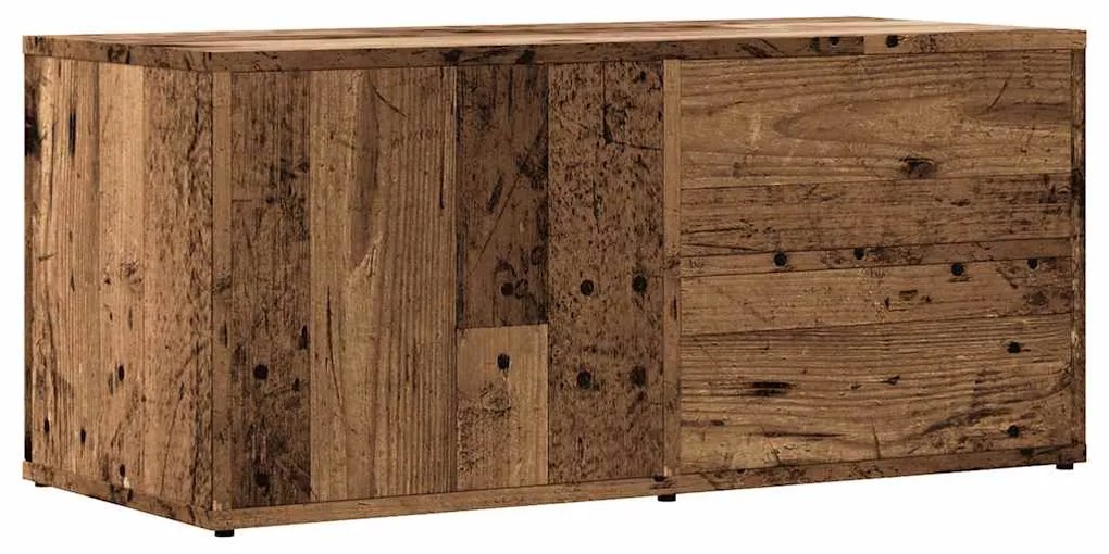 856010 vidaXL ТВ шкаф Старо дърво 80x34x35,5 cm Инженерна дървесина