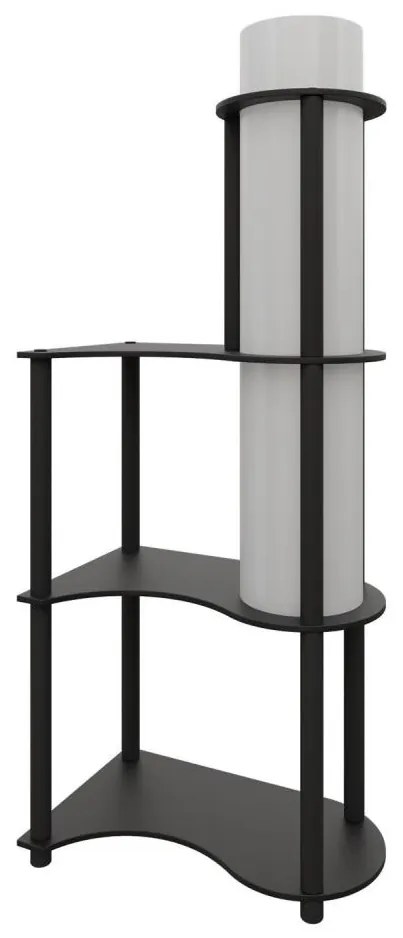 Подова лампа с полици NOTO 1xE27/40W/230V черна