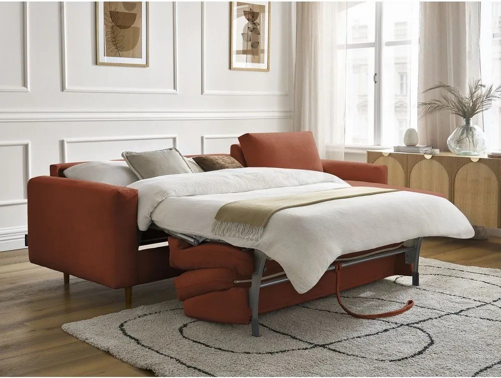 Оранжев ъглов диван Cocoone – Bobochic Paris