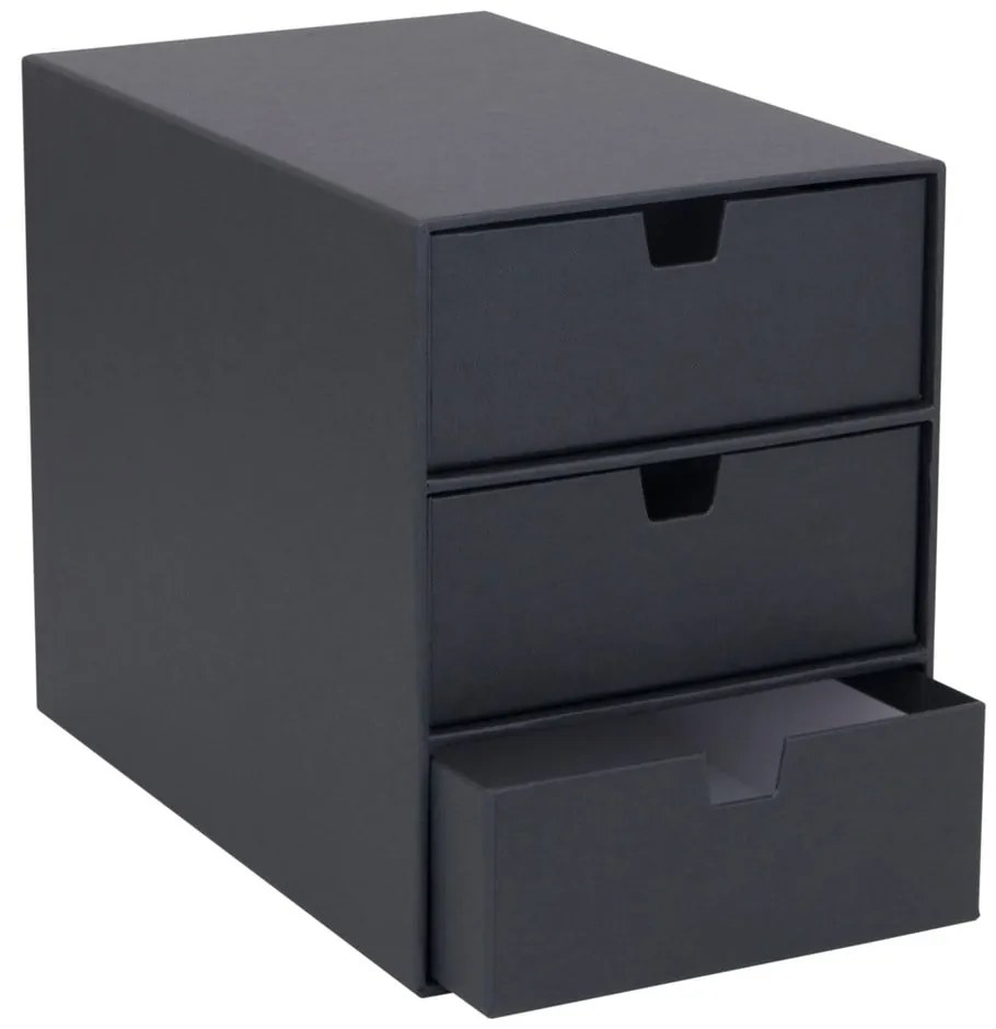 Тъмно сива кутия за чекмеджета с 3 отделения Ingrid - Bigso Box of Sweden