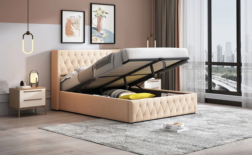 Тапицирано легло Zenmor-Бежов