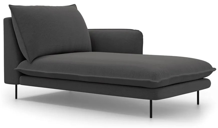 Тъмносив стол за отдих, десен ъгъл Vienna - Cosmopolitan Design