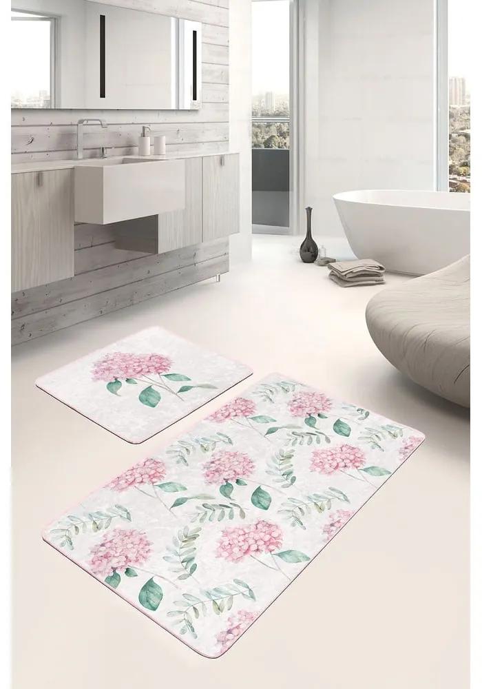 Бяло-розови изтривалки за баня в комплект от 2 броя 60x100 cm - Mila Home