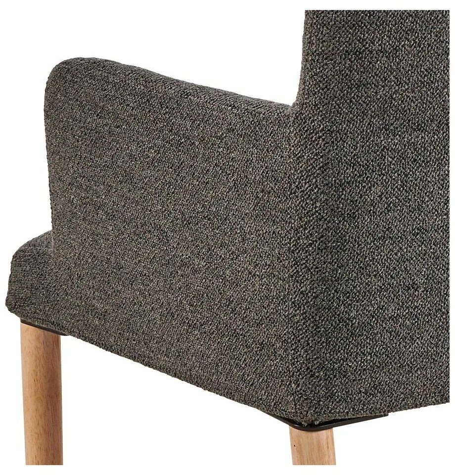 Сив тапициран трапезен стол с подлакътници Zoe – Actona