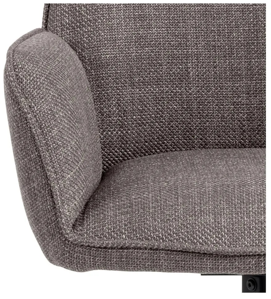 Светлосиви тапицирани трапезни столове в комплект с подлакътници 2 бр. Glenda – Actona