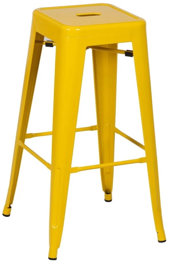Жълти метални бар столове в комплект 2 бр. (височина на седалката 76,5 cm) – Ixia