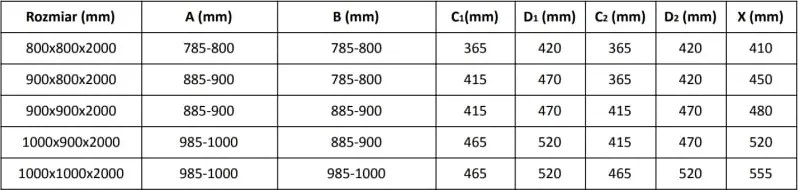 Mexen Velar L Двойна плъзгаща се душ кабина 100 x 90 см, прозрачна, черна