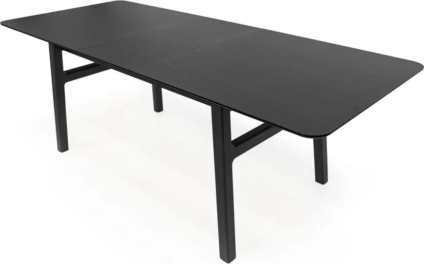 Сгъваема трапезна маса с допълнителна плоча от дъб 90x180 cm Curved – Woodman