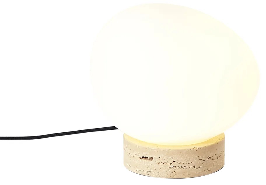 Japandi настолна лампа бежова с опалово стъкло - Sally