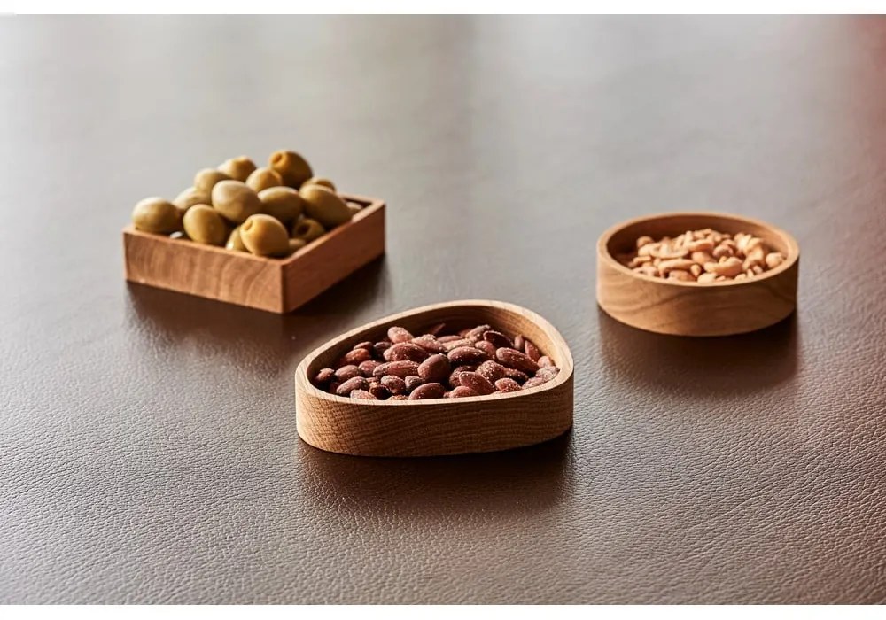 Декоративна дървена кутия за съхранение в естествен цвят 11x11x3 cm Square S – LIND DNA